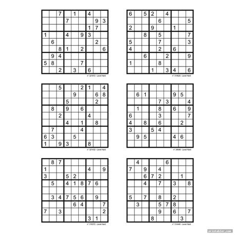 web sudoku hard printable.